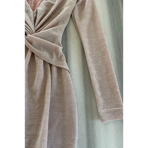 Pink Glitter Dress Long Sleeve XS - Picture 3 of 3